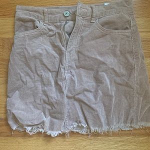 RARE Brandy Melville Pink Corduroy Skirt